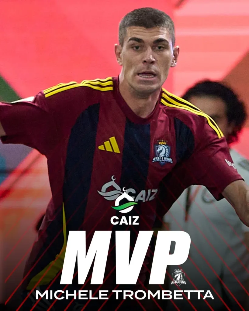 Michele Trombetta attaccante degli Stallions eletto MVP in Kings League nella partita contro i Persas FC