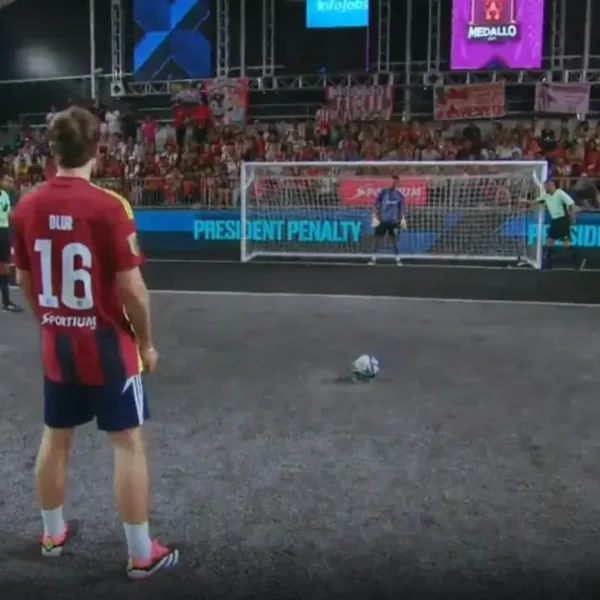 Rigore battuto da Blur alla prima partita di kings League